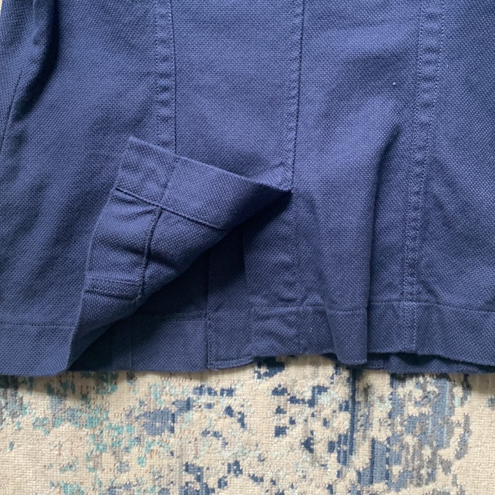 Eileen Fisher High Collar Navy Blazer - Picture 10 of 11
